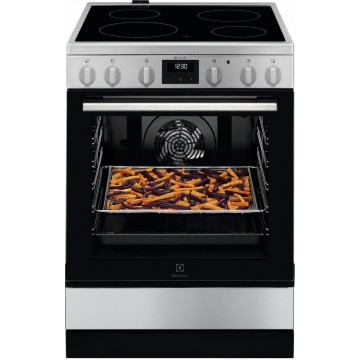 Electrolux LKR64020CX Κουζίνα 73lt με Κεραμικές Εστίες Π59.6εκ. Inox